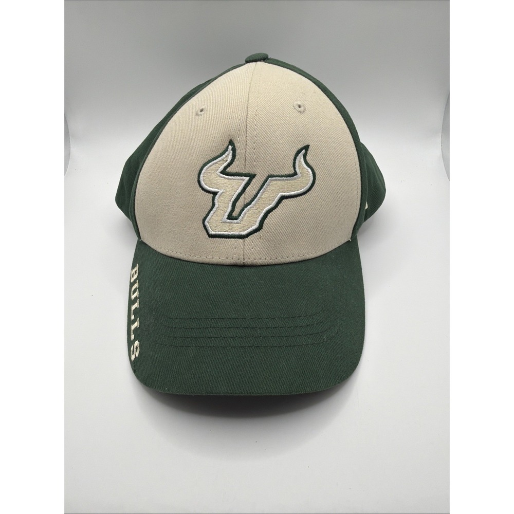 USF Bulls Russell Athletic Adjustable Hat Green Beige NCAA Cap